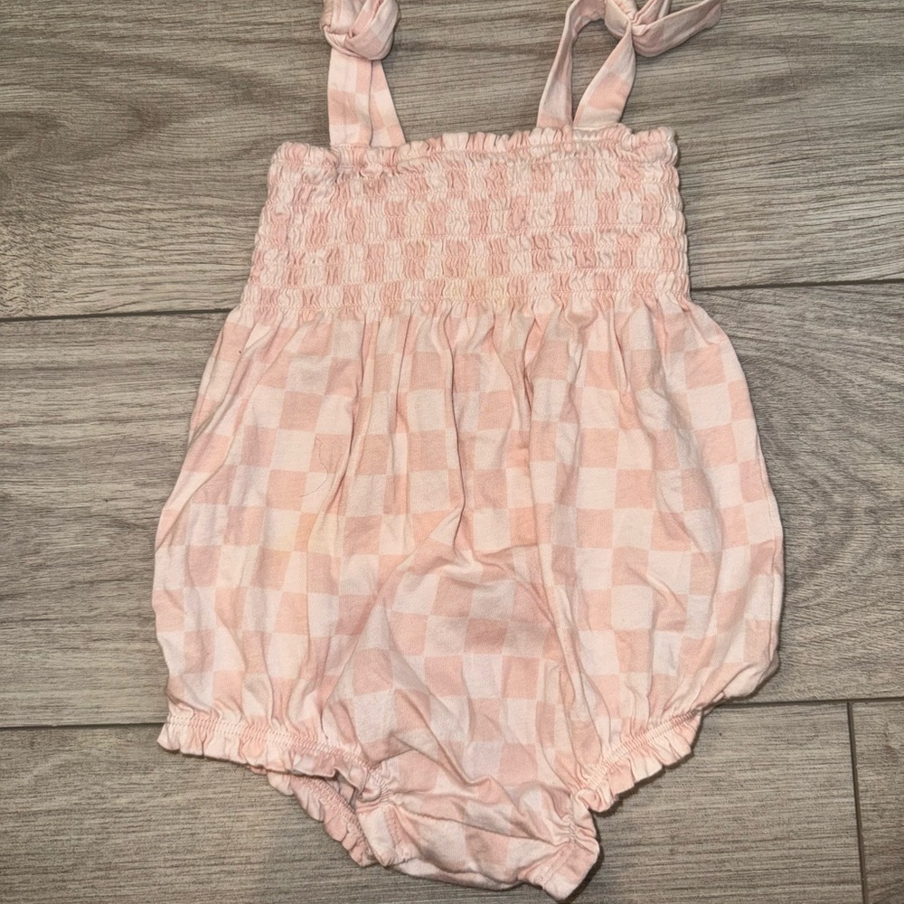 BABY GAP Pink Checkered Baby Romper